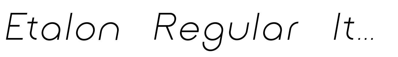 Etalon Regular Italic